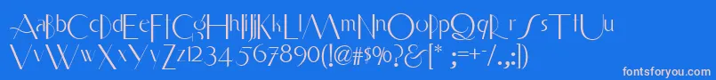 Smart ffy Font – Pink Fonts on Blue Background