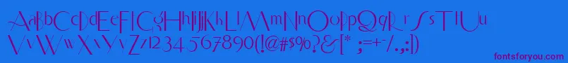 Smart ffy Font – Purple Fonts on Blue Background