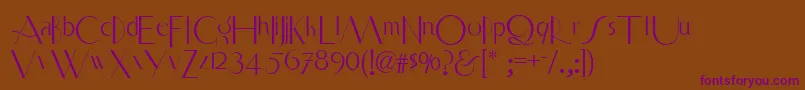 Smart ffy Font – Purple Fonts on Brown Background