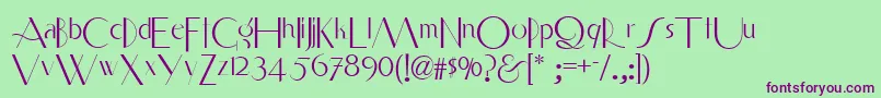 Smart ffy Font – Purple Fonts on Green Background