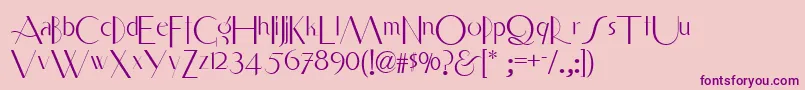 Smart ffy Font – Purple Fonts on Pink Background