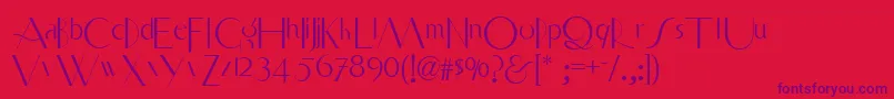 Smart ffy Font – Purple Fonts on Red Background
