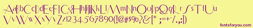 Smart ffy Font – Purple Fonts on Yellow Background