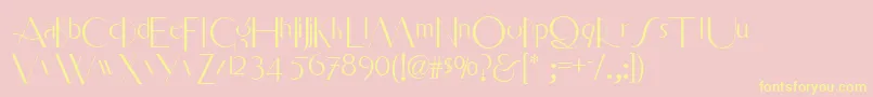 Smart ffy-Schriftart – Gelbe Schriften auf rosa Hintergrund