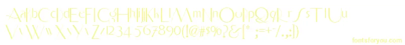 Smart ffy Font – Yellow Fonts on White Background
