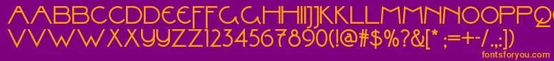 Valleygrrrlnf Font – Orange Fonts on Purple Background