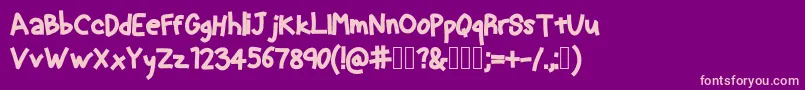 Animated Font – Pink Fonts on Purple Background