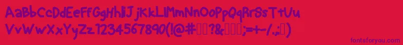 Animated Font – Purple Fonts on Red Background
