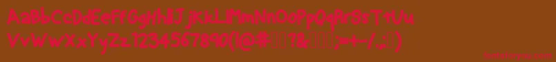 Animated Font – Red Fonts on Brown Background