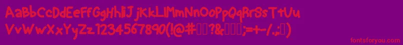 Animated Font – Red Fonts on Purple Background