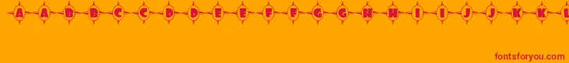Шрифт ShoppingCenterJl – красные шрифты на оранжевом фоне