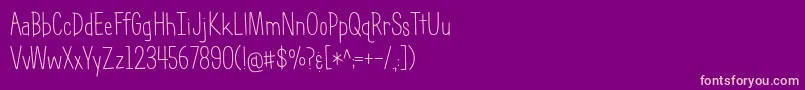 BmdGeektasticSkinny Font – Pink Fonts on Purple Background