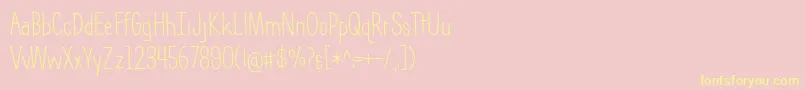 BmdGeektasticSkinny-Schriftart – Gelbe Schriften auf rosa Hintergrund