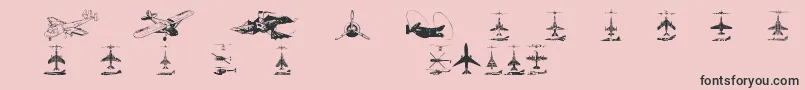 Aircraft2 Font – Black Fonts on Pink Background