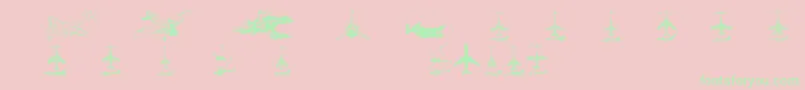 Aircraft2 Font – Green Fonts on Pink Background
