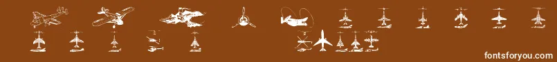 Aircraft2 Font – White Fonts on Brown Background