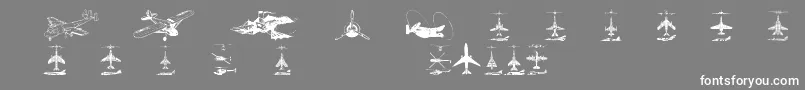 Aircraft2 Font – White Fonts on Gray Background
