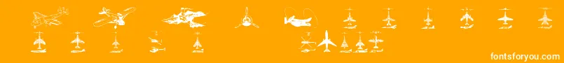 Aircraft2 Font – White Fonts on Orange Background