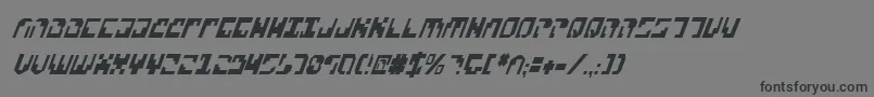 フォントXenov2ci – 黒い文字の灰色の背景