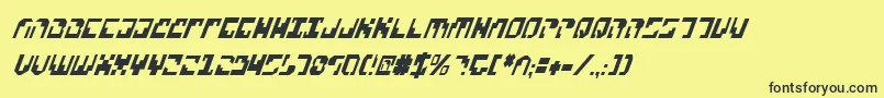 Xenov2ci Font – Black Fonts on Yellow Background