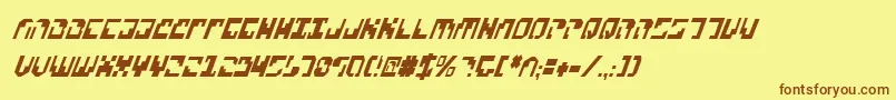 Xenov2ci Font – Brown Fonts on Yellow Background