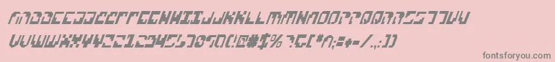 フォントXenov2ci – ピンクの背景に灰色の文字