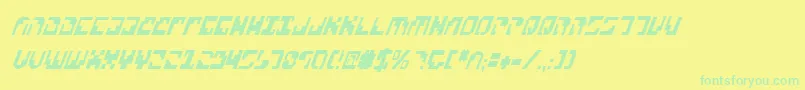 Xenov2ci Font – Green Fonts on Yellow Background