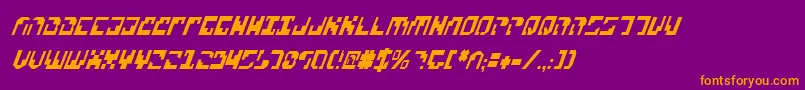 Xenov2ci Font – Orange Fonts on Purple Background