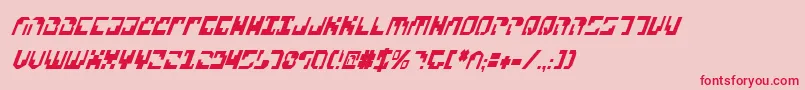 フォントXenov2ci – ピンクの背景に赤い文字