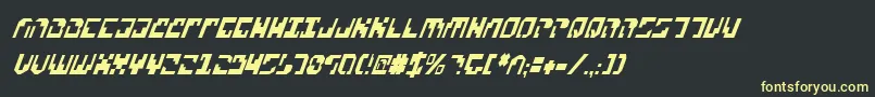 Xenov2ci Font – Yellow Fonts on Black Background