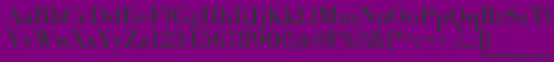 Czcionka LibrebodoniRegular – czarne czcionki na fioletowym tle