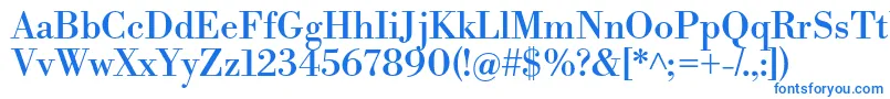 フォントLibrebodoniRegular – 白い背景に青い文字