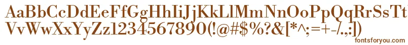 LibrebodoniRegular-Schriftart – Braune Schriften auf weißem Hintergrund