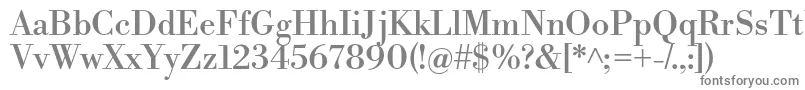 LibrebodoniRegular-Schriftart – Graue Schriften auf weißem Hintergrund