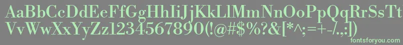 Шрифт LibrebodoniRegular – зелёные шрифты на сером фоне