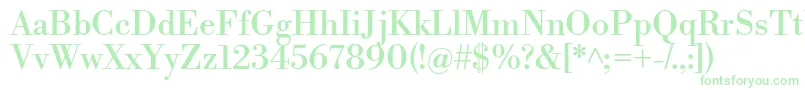 LibrebodoniRegular-Schriftart – Grüne Schriften auf weißem Hintergrund