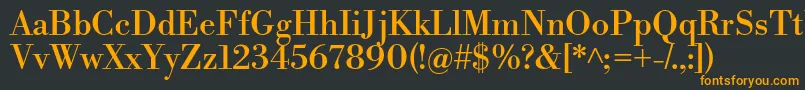 Шрифт LibrebodoniRegular – оранжевые шрифты на чёрном фоне