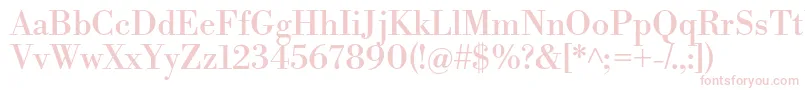 LibrebodoniRegular-fontti – vaaleanpunaiset fontit valkoisella taustalla
