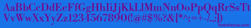 LibrebodoniRegular-fontti – violetit fontit sinisellä taustalla
