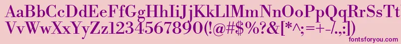 LibrebodoniRegular Font – Purple Fonts on Pink Background