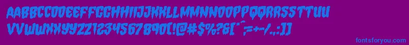 Hemogoblinrotal Font – Blue Fonts on Purple Background