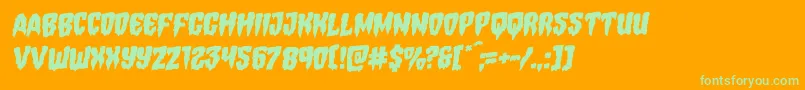 Hemogoblinrotal Font – Green Fonts on Orange Background