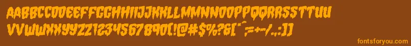 En savoir plus sur la police Hemogoblinrotal Police Hemogoblinrotal – polices orange sur fond brun