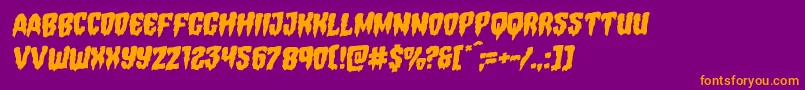 Hemogoblinrotal Font – Orange Fonts on Purple Background