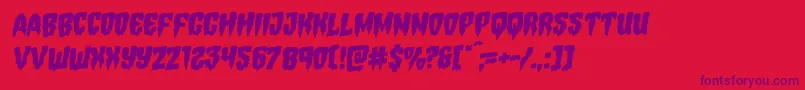 Czcionka Hemogoblinrotal – fioletowe czcionki na czerwonym tle