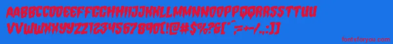 Hemogoblinrotal Font – Red Fonts on Blue Background
