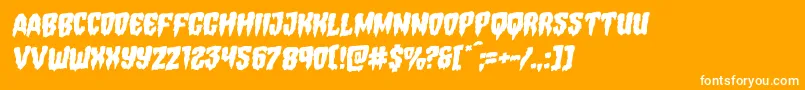 Hemogoblinrotal Font – White Fonts on Orange Background