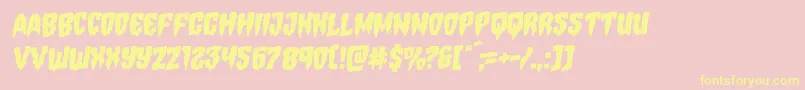 Hemogoblinrotal Font – Yellow Fonts on Pink Background