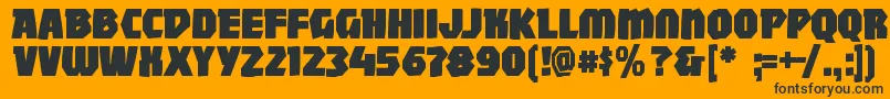 Mightywindyblack Font – Black Fonts on Orange Background