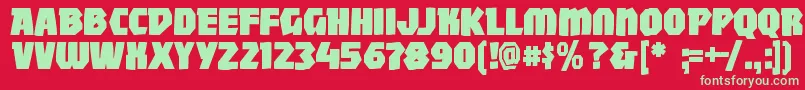 Mightywindyblack Font – Green Fonts on Red Background